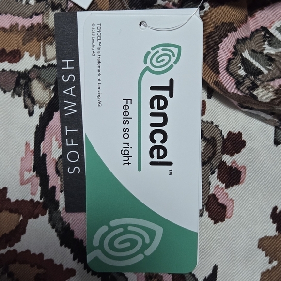 Westbound Womens Tencel Brown Pink Paisley Print Button Down Shirt Plus Size 3XL - Picture 6 of 9